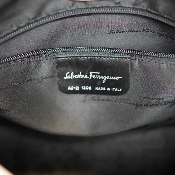 Salvatore Ferragamo Tote Bag – One Handle Shoulder Bag – Canvas & Leather – Auth - Picture 3 of 7